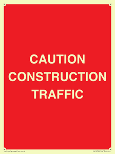 CAUTION CONSTRUCTION TRAFFIC